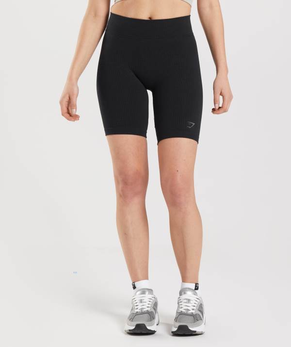 Damske Šortky Gymshark Pause Seamless Cycling Čierne | LQ9475623